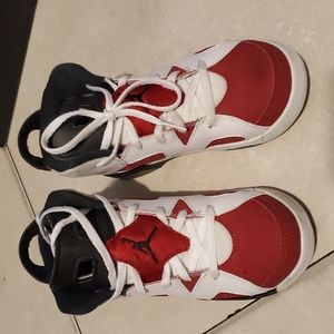 Jordan 6 Retro size 3y red black and white